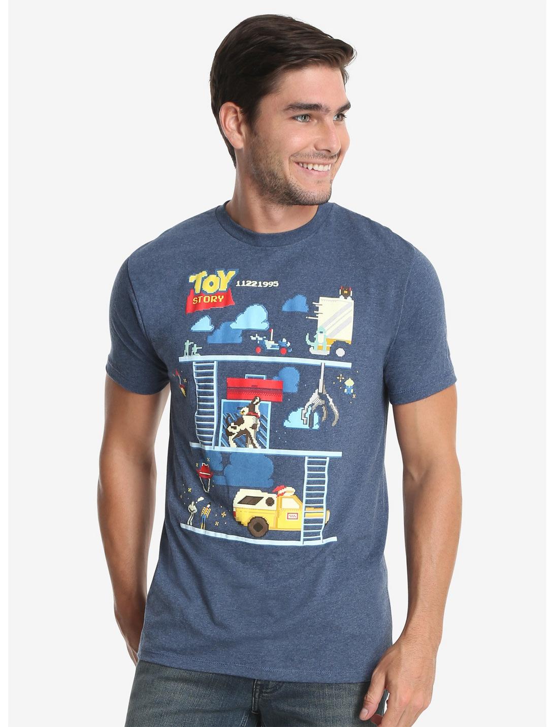 Disney Pixar Toy Story 8-Bit T-Shirt, BLACK, hi-res