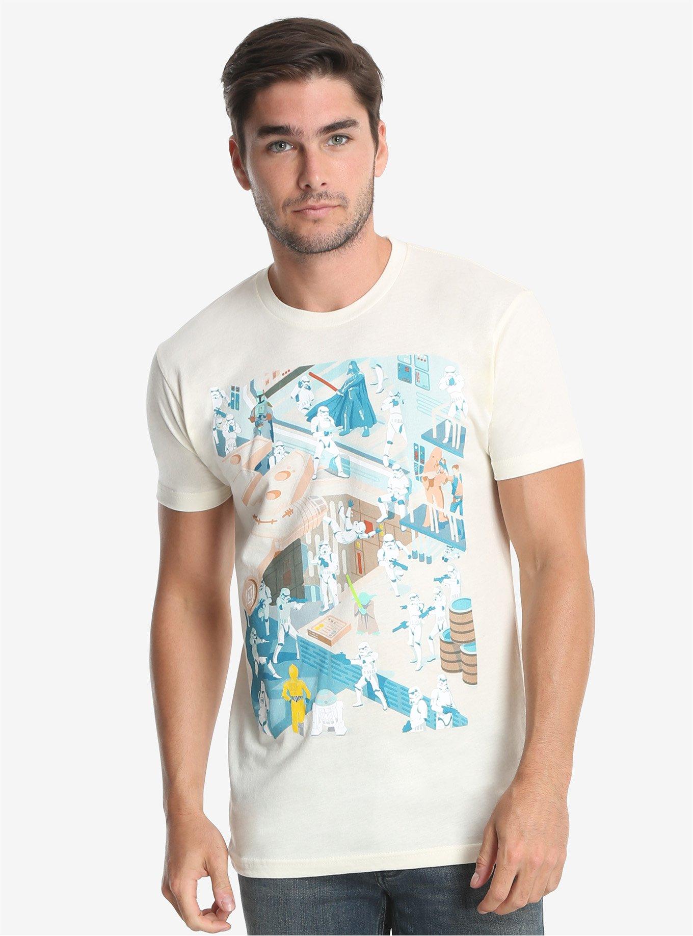 Star Wars Surreal Painting T-Shirt - BoxLunch Exclusive, WHITE, hi-res