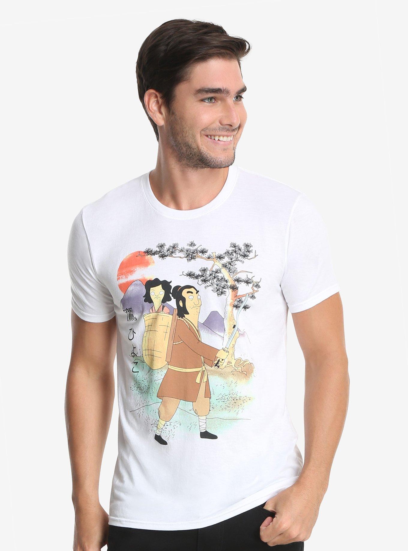 Bob's Burger Chick And Hawk T-Shirt, WHITE, hi-res