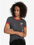 Hey Arnold! Embroidered Womens Ringer Tee, GREY, hi-res