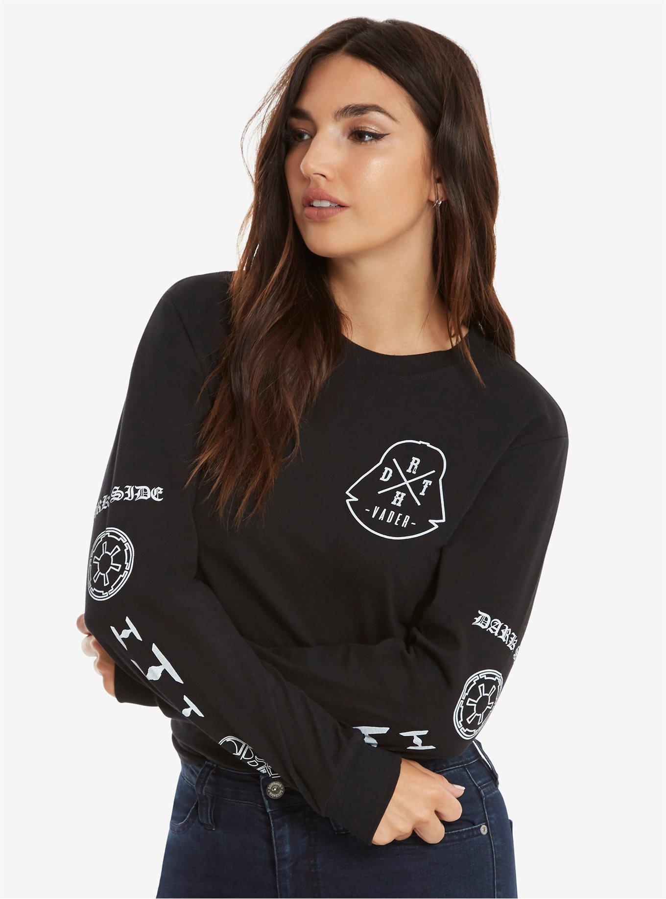 Star Wars Dark Side Womens Long Sleeve Tee, BLACK, hi-res