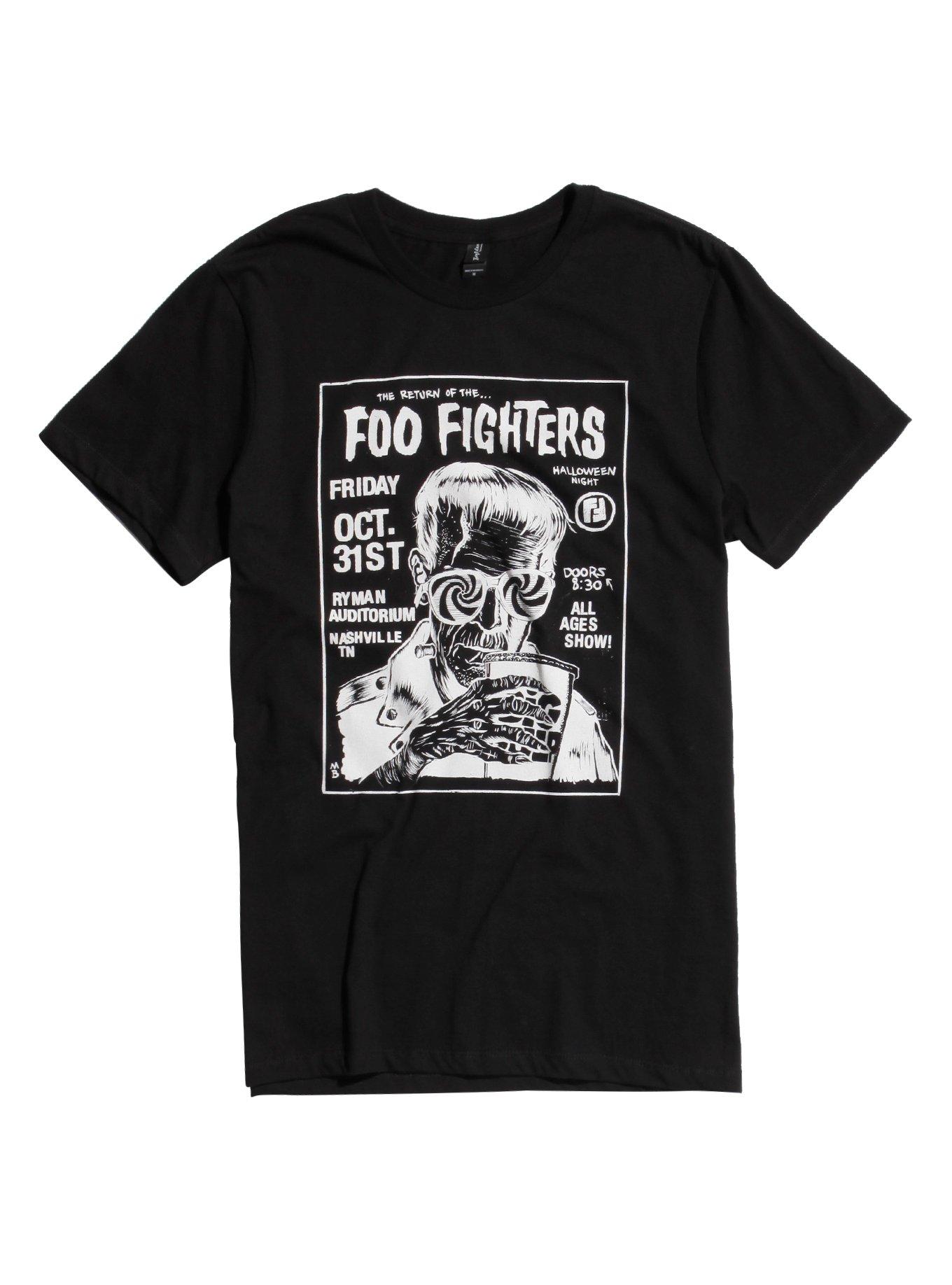 Foo Fighters Halloween Show Poster T-Shirt, BLACK, hi-res