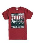Rage Against The Machine Skull Men T-Shirt, BURGUNDY, hi-res