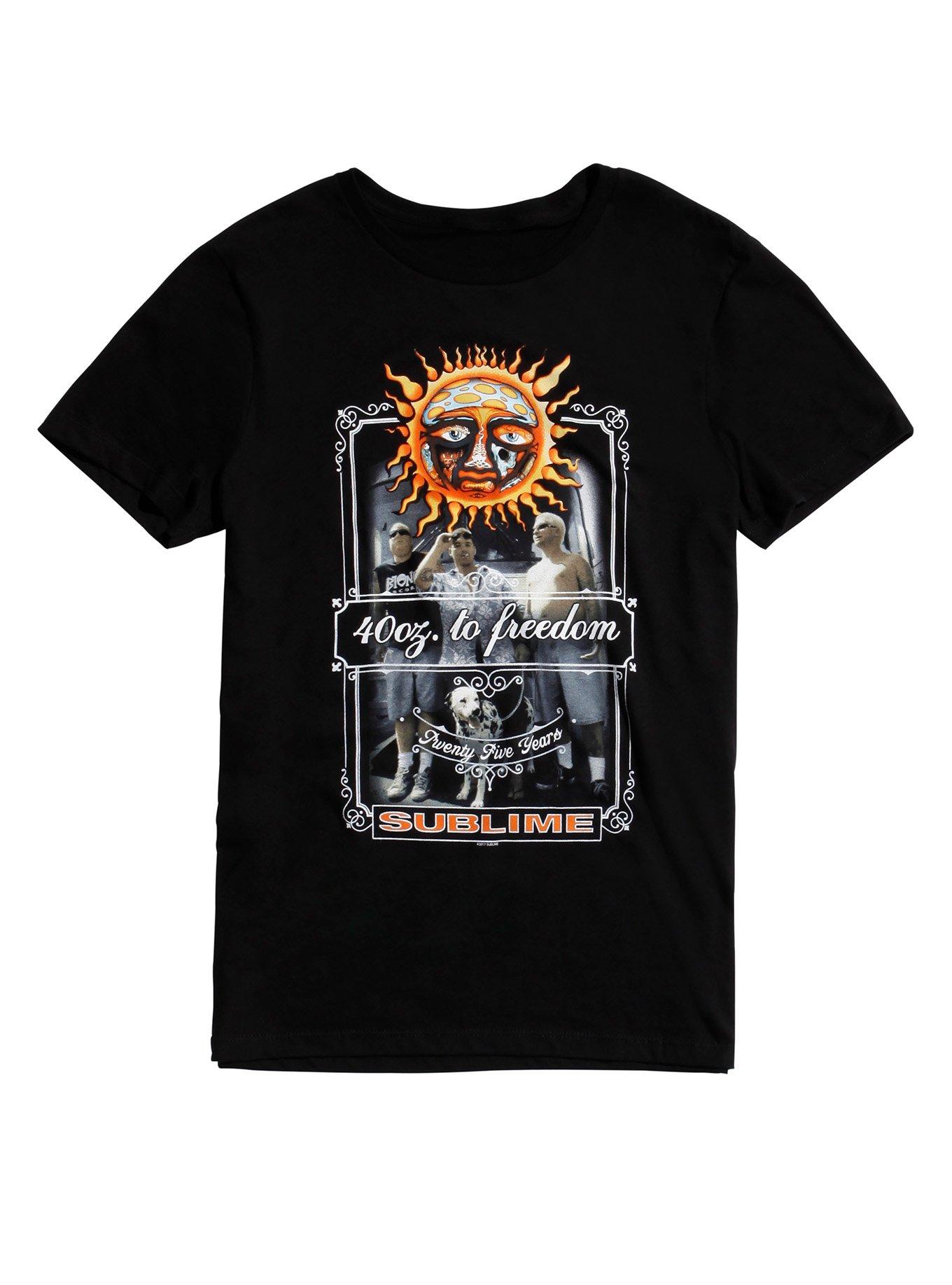 Sublime 40oz. To Freedom Twenty-Five Years T-Shirt, BLACK, hi-res