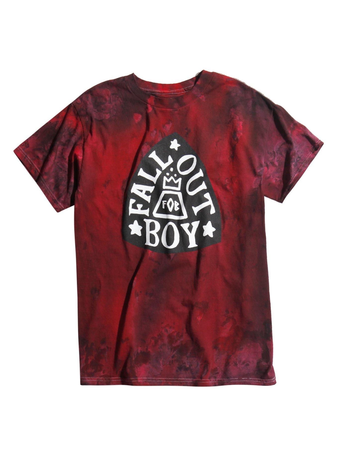 Fall Out Boy Logo Red Wash T-Shirt, TIE DYE, hi-res