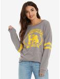 Harry Potter Hufflepuff Traits Womens Sweatshirt - BoxLunch Exclusive, GREY, hi-res