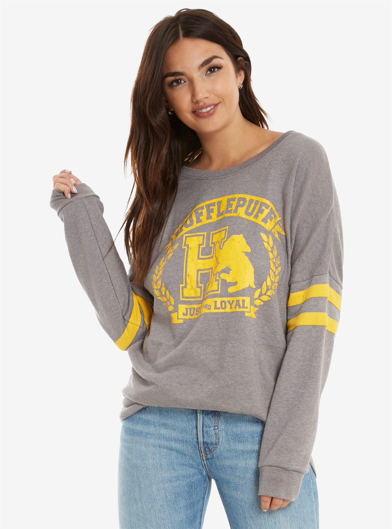 Harry Potter Hufflepuff Traits Womens Sweatshirt BoxLunch Exclusive BoxLunch