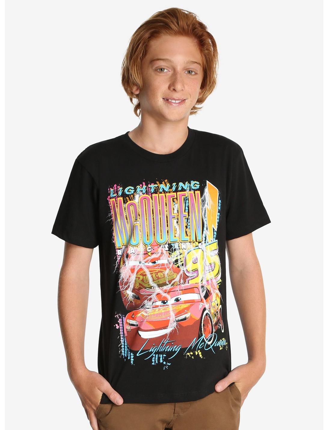 Disney Pixar Cars Lightning McQueen Vintage Youth T-Shirt, BLACK, hi-res
