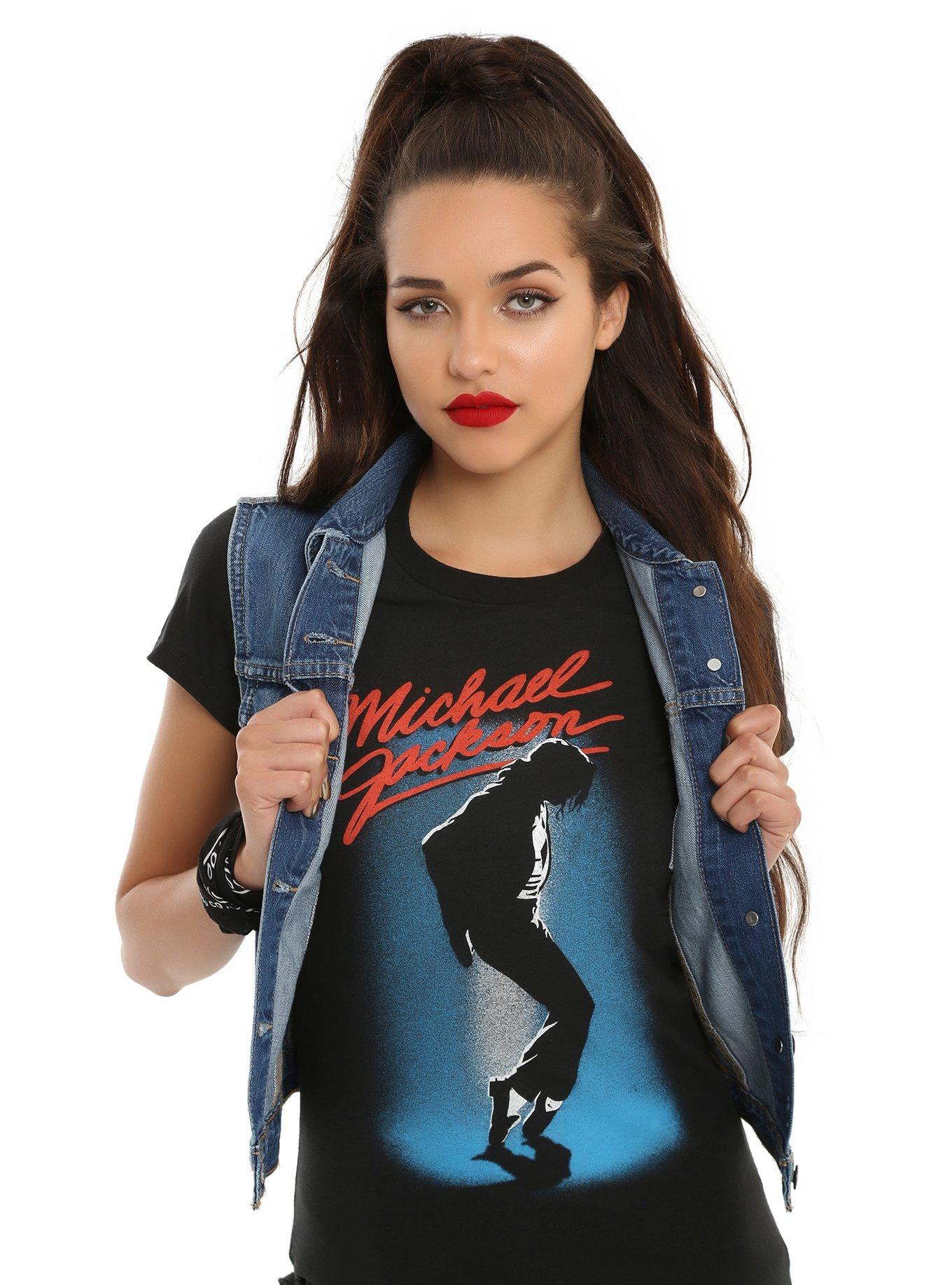 Michael Jackson Silhouette Girls T-Shirt, BLACK, hi-res