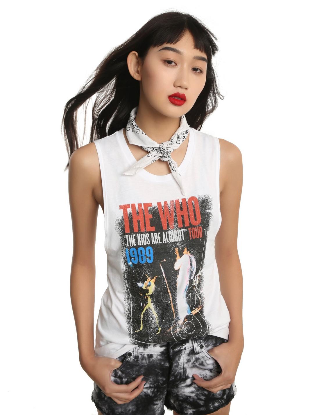 The Who The Kids Are Alright Tour 1989 Girls Muscle Top, BLACK, hi-res