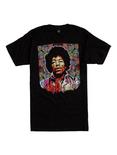 Jimi Hendrix Dots Portrait T-Shirt, BLACK, hi-res
