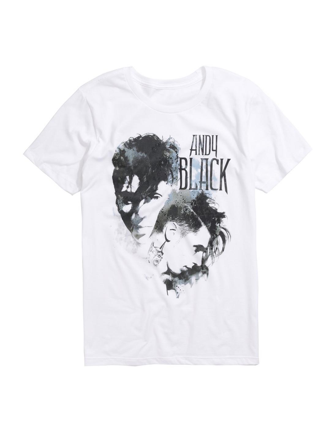 Andy Black Watercolor T-Shirt, WHITE, hi-res