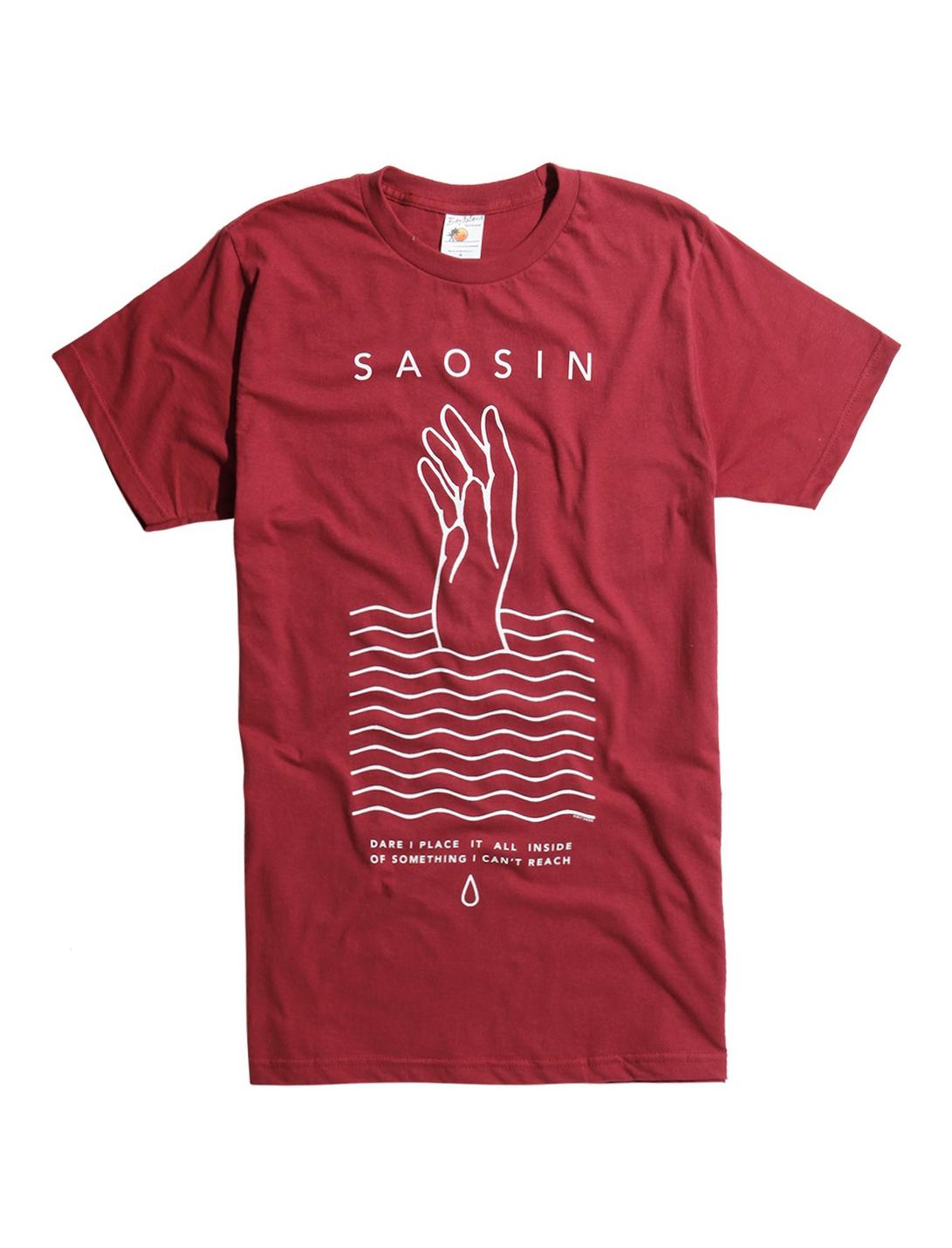 Saosin Illusion & Control Lyric T-Shirt, BURGUNDY, hi-res