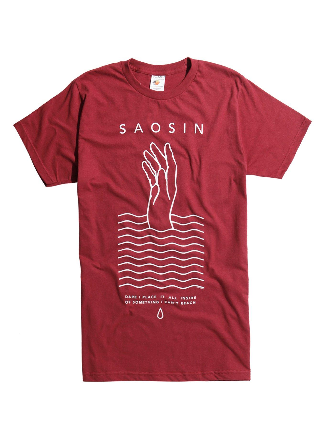 Saosin Illusion & Control Lyric T-Shirt, BURGUNDY, hi-res
