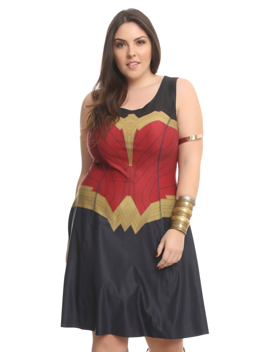 Her Universe DC Comics Wonder Woman Reversible Dress Plus Size, MULTI, hi-res