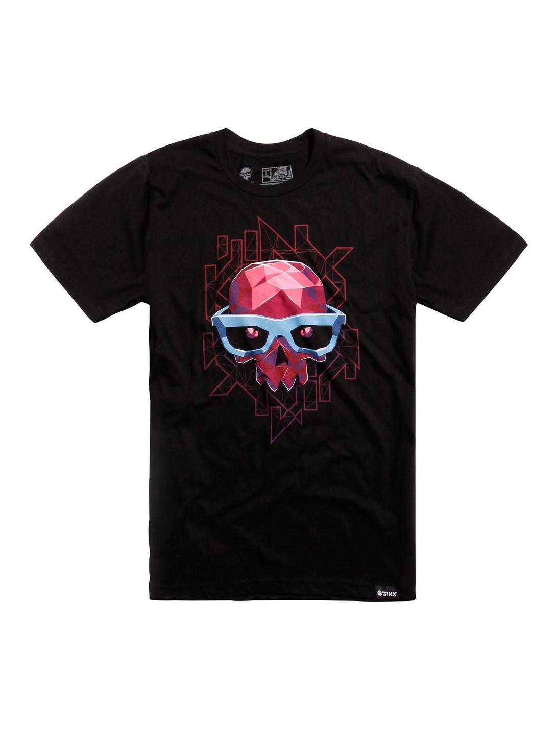 Jinx Polygon Skull T-Shirt, BLACK, hi-res
