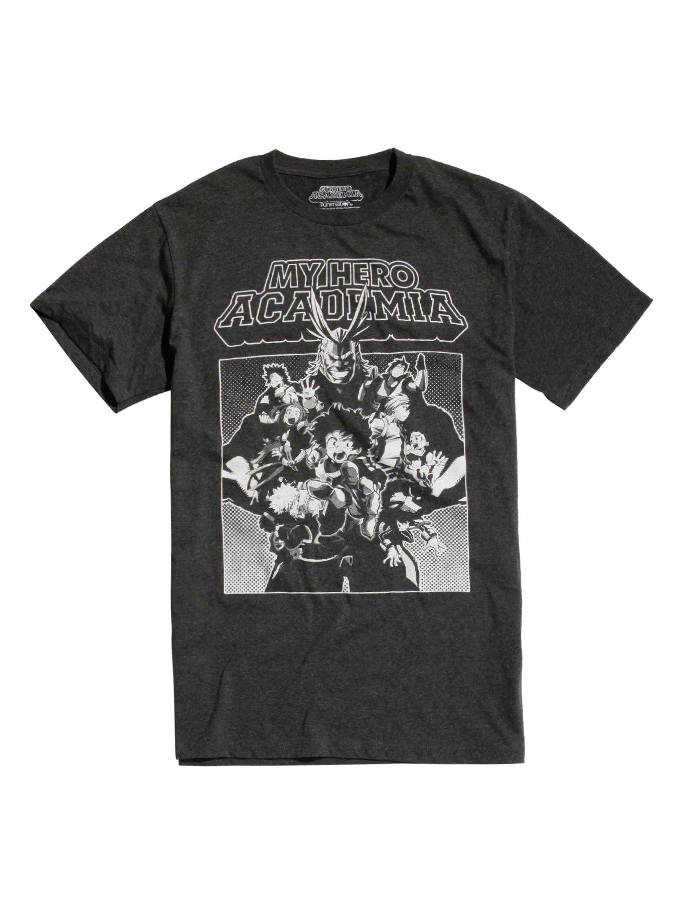 My Hero Academia Heroes T-Shirt, CHARCOAL HEATHER, hi-res