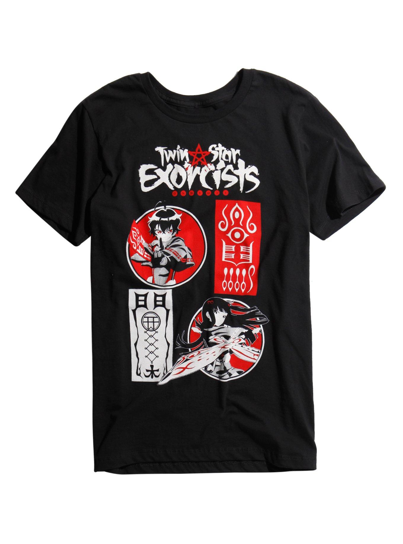 Twin Star Exorcists Benio And Rokuro T-Shirt, BLACK, hi-res