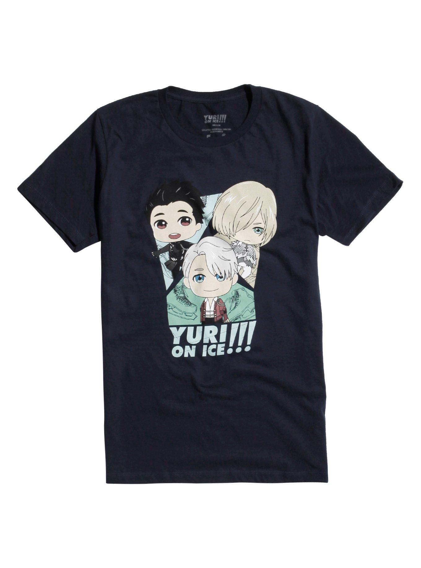 Yuri!!! On Ice Chibi Skaters T-Shirt, BLUE, hi-res