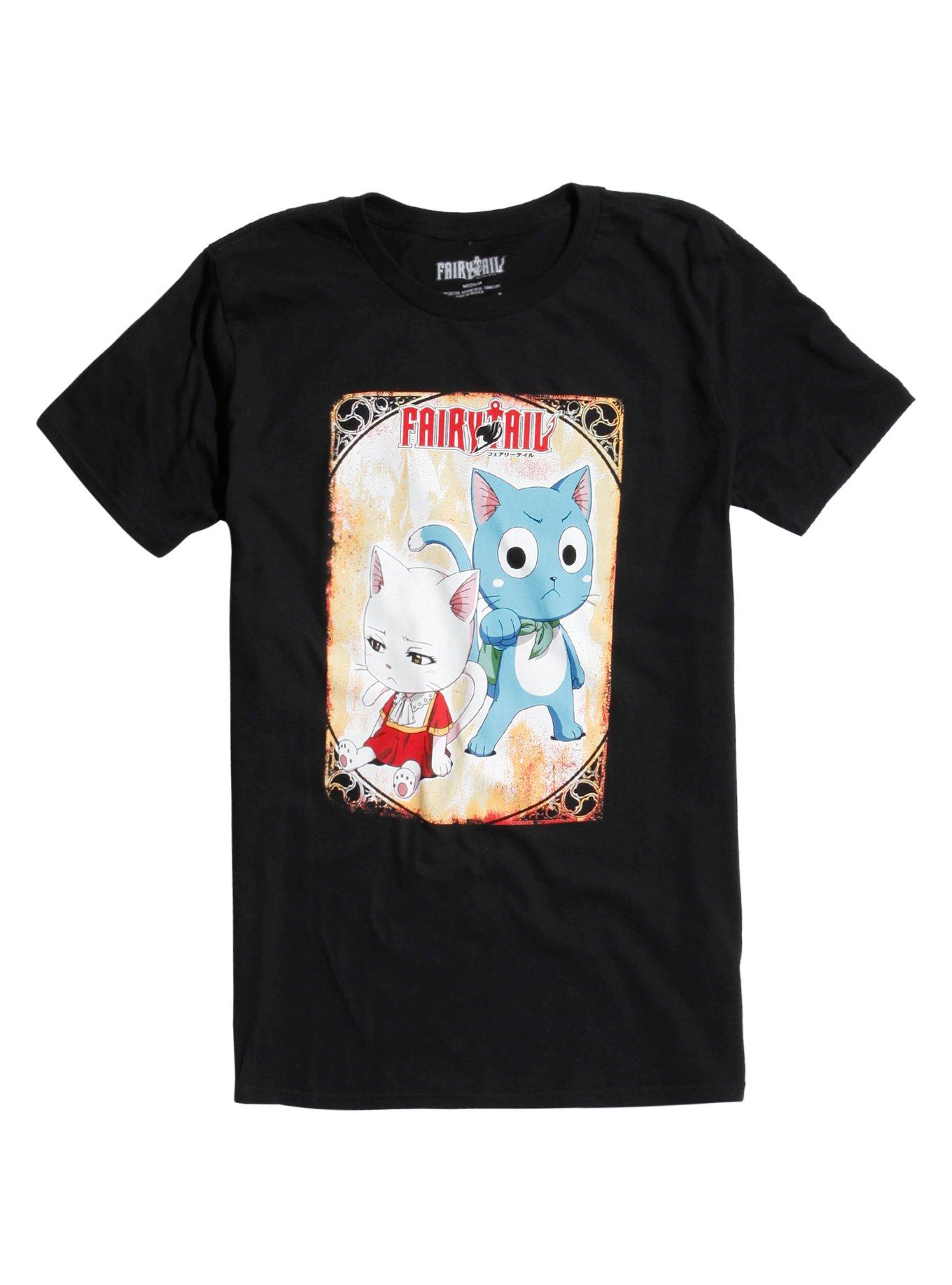 Fairy Tail Happy And Carla T-Shirt, BLACK, hi-res