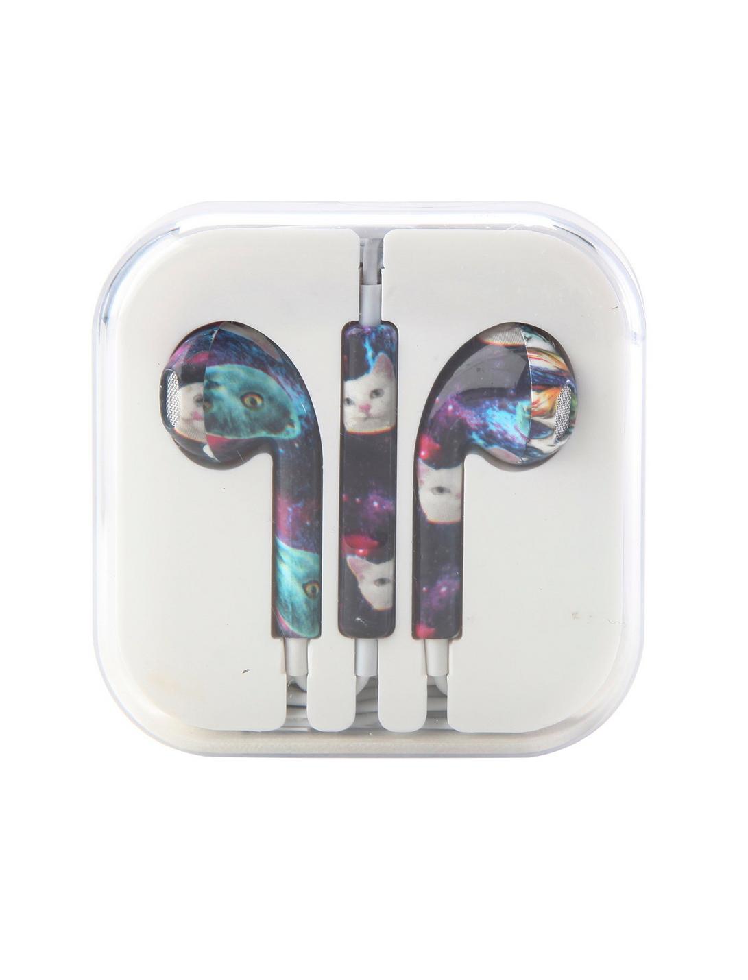 MiCase Cats In Space Print Earbuds, , hi-res