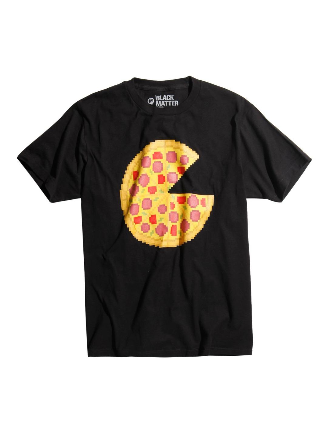 Pixel Pizza Slice Guys T-Shirt, BLACK, hi-res