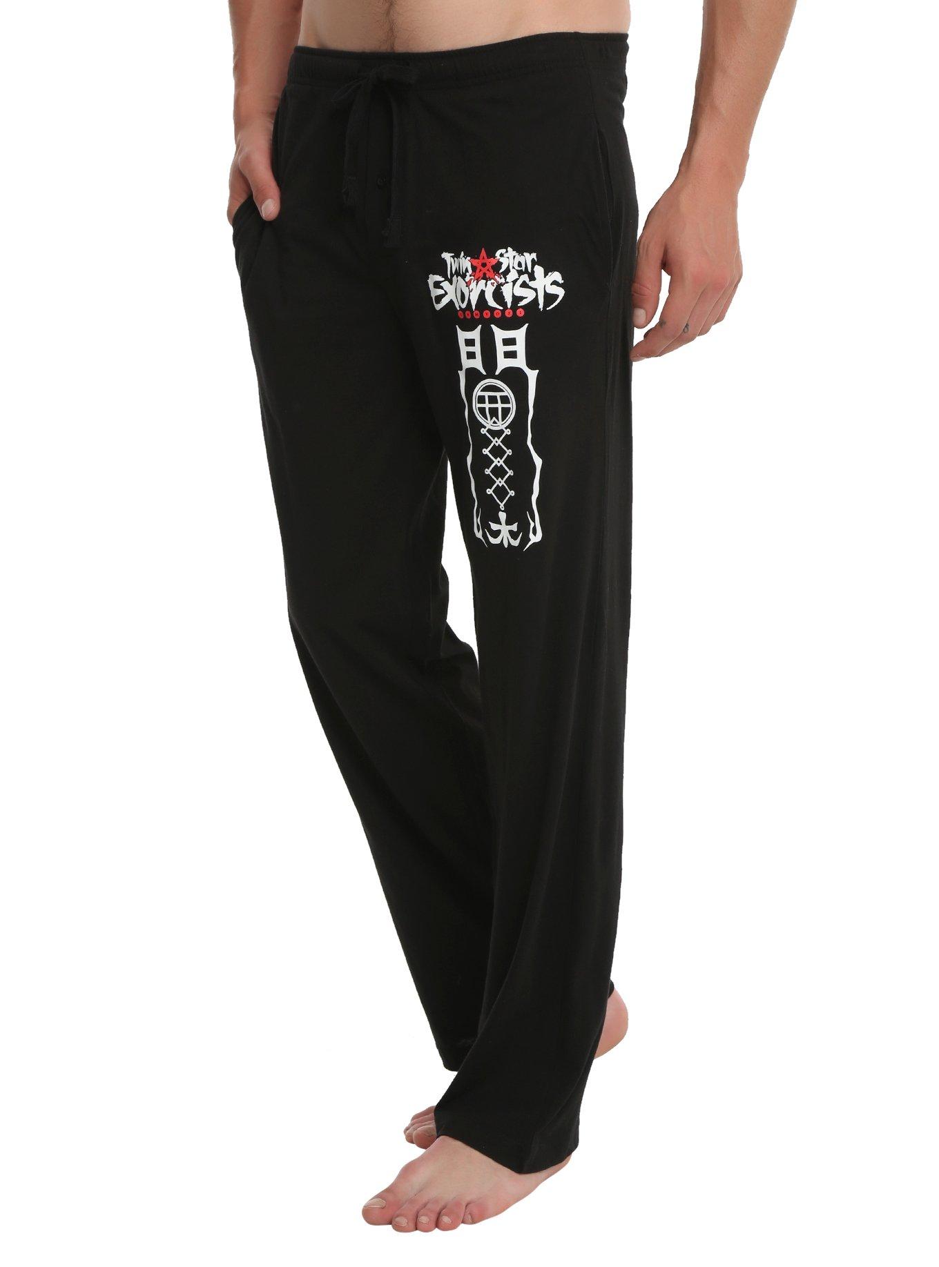 Twin Star Exorcists Guys Pajama Pants, BLACK, hi-res