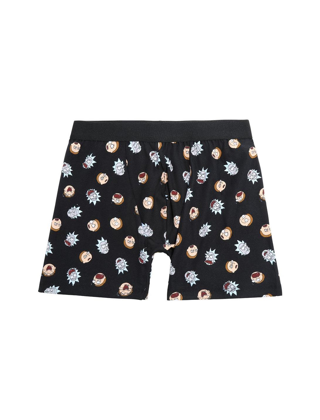 Rick And Morty Heads Toss Print Boxer Briefs, MULTI, hi-res