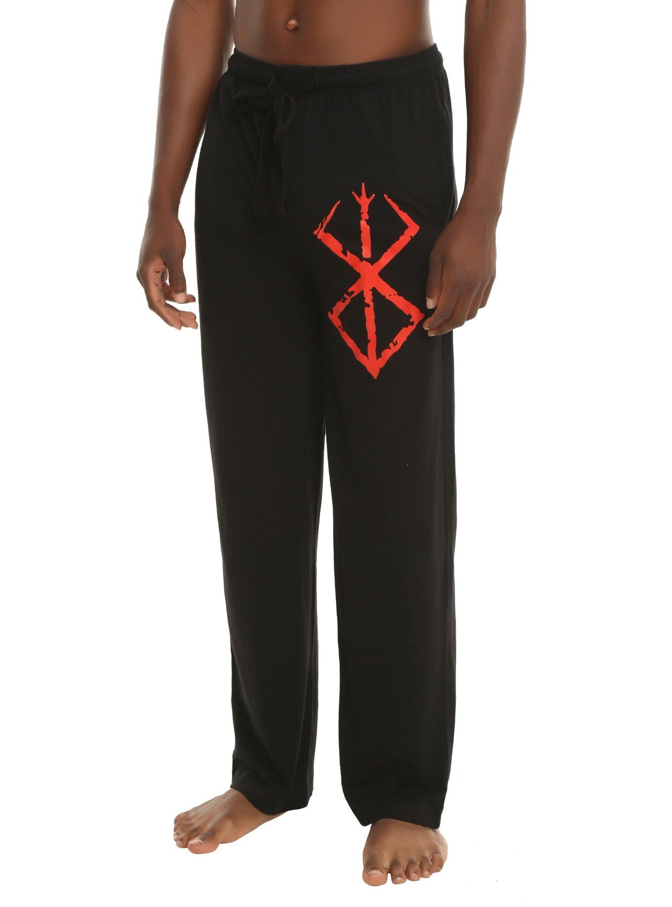 Berserk Brand Of Sacrifice Logo Guys Pajama Pants, BLACK, hi-res