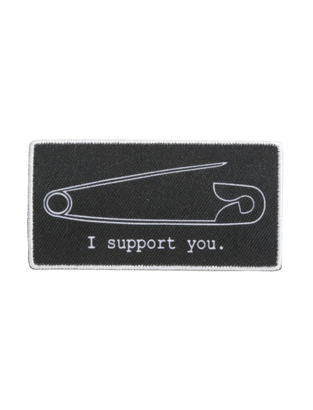I Support You Safety Pin Iron-On Patch, , hi-res