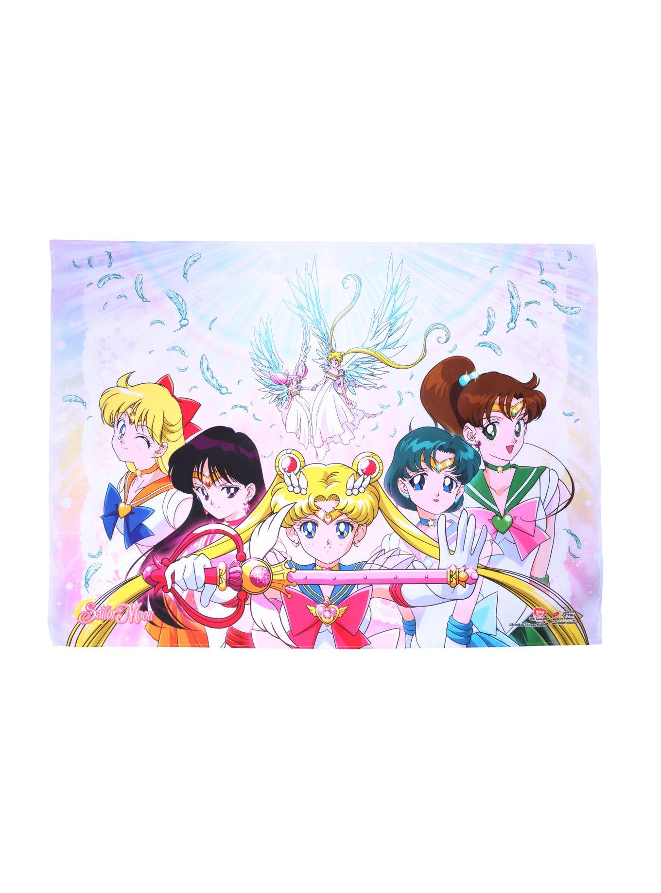 Sailor Moon Group Wings Fabric Poster, , hi-res