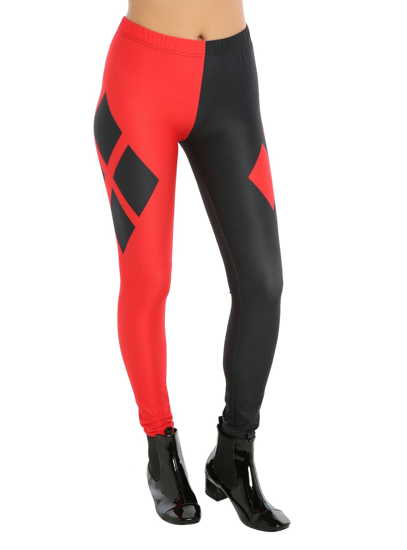 DC Comics Harley Quinn Cosplay Leggings, BLACK, hi-res