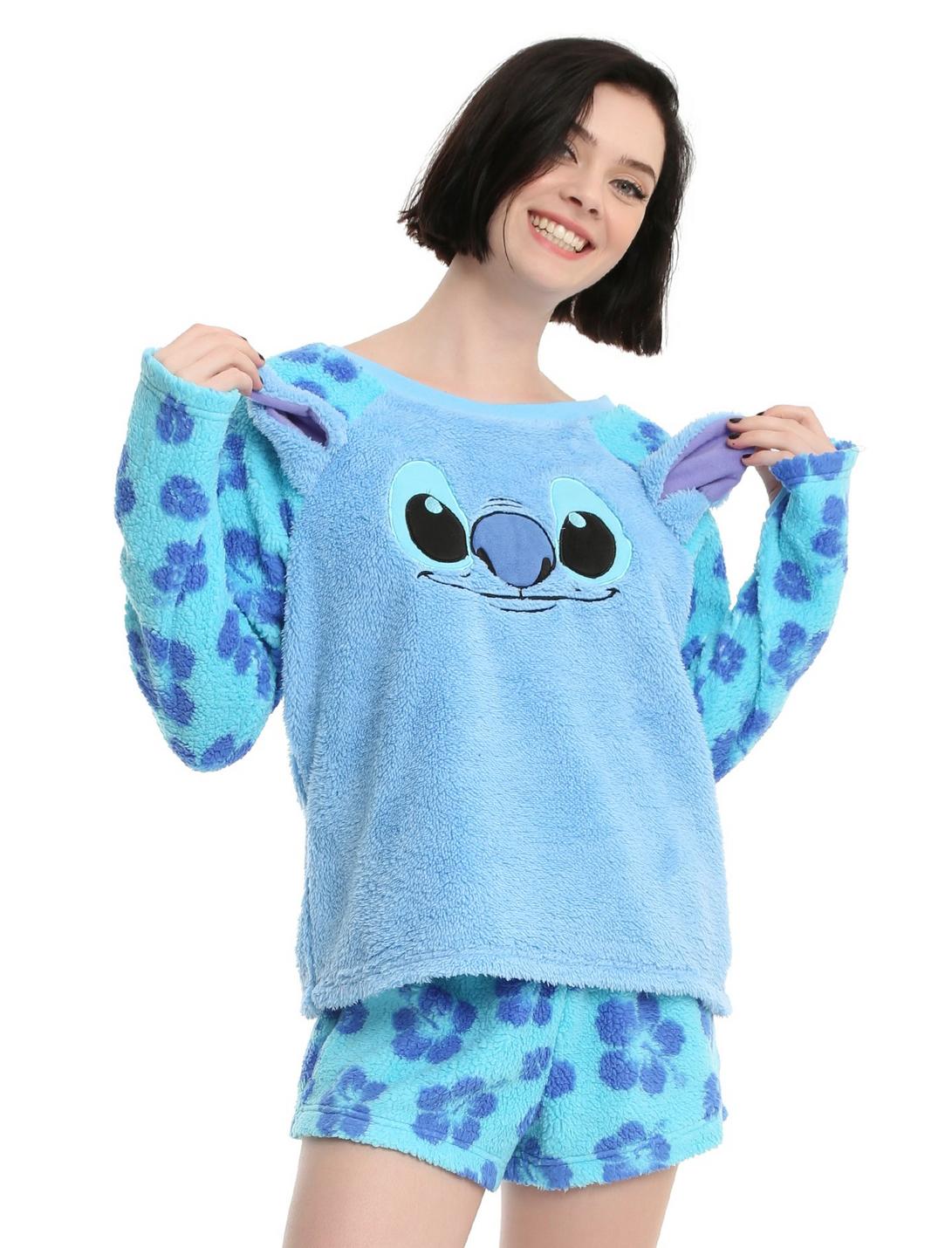 Disney Lilo & Stitch Stitch Plush Girls Short Sleep Set, BLUE, hi-res