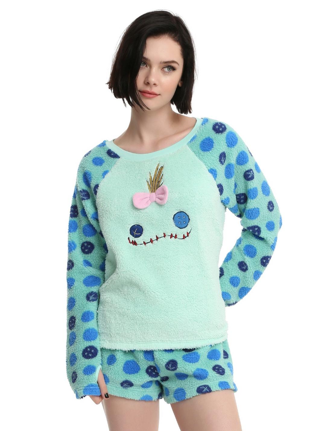 Disney Lilo & Stitch Scrump Girls Plush Short Sleep Set, GREEN, hi-res