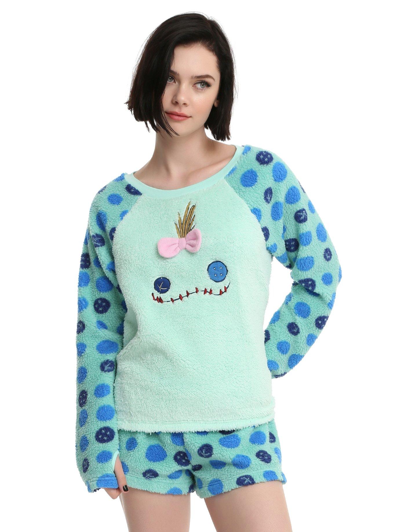 Disney Lilo & Stitch Scrump Girls Plush Short Sleep Set, GREEN, hi-res
