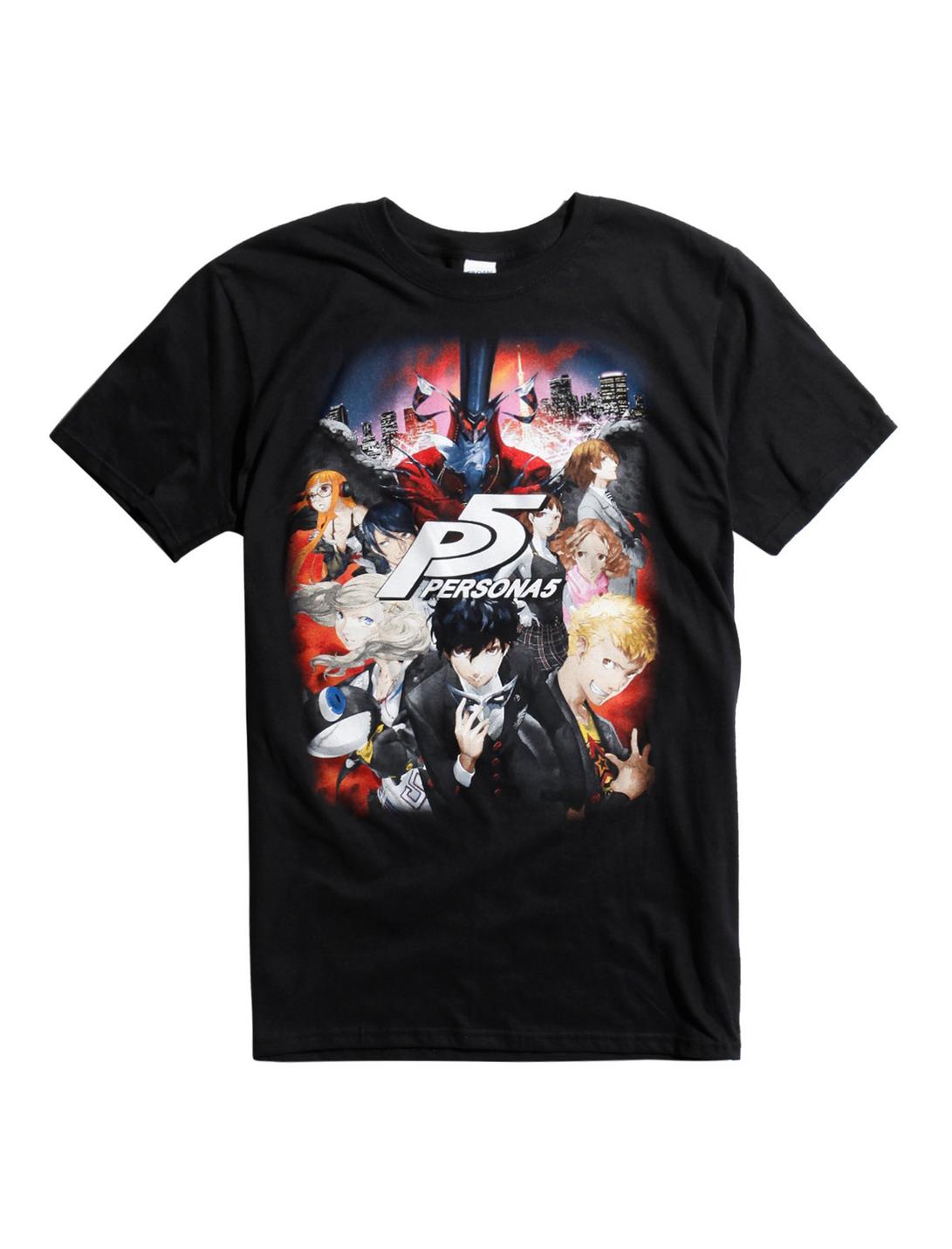 Persona 5 Characters T-Shirt, BLACK, hi-res