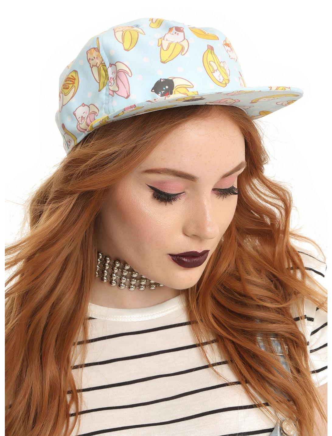 Bananya Polka Dot Toss Print Snapback Hat, , hi-res