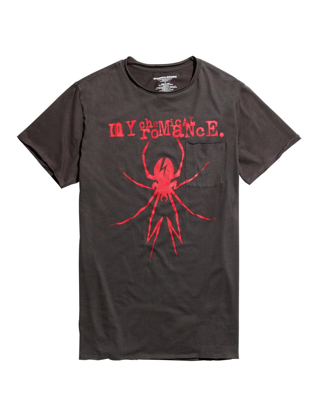 My Chemical Romance Slider Logo Faded Pocket T-Shirt, BLACK, hi-res
