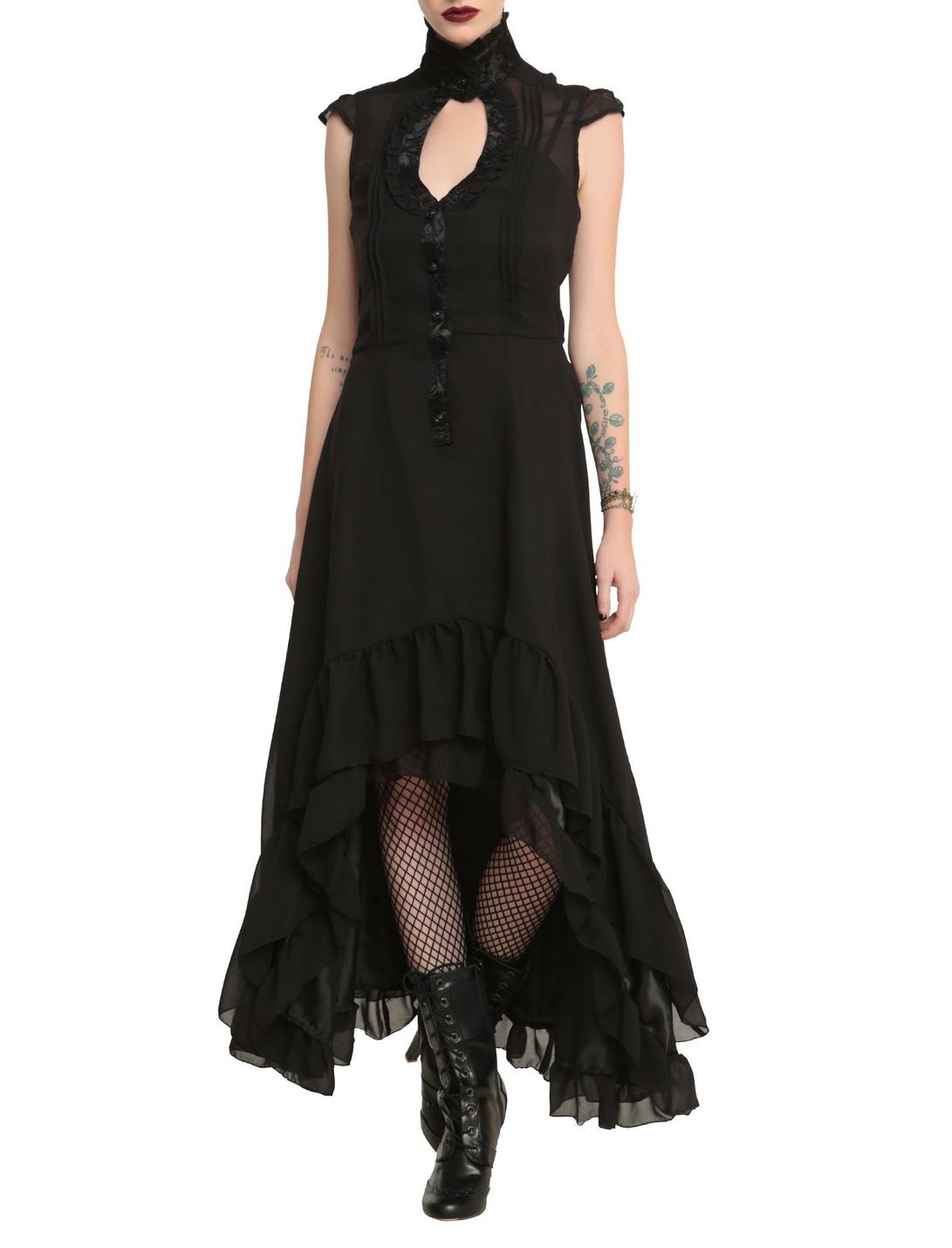 Jawbreaker Black Victorian Dress, BLACK, hi-res