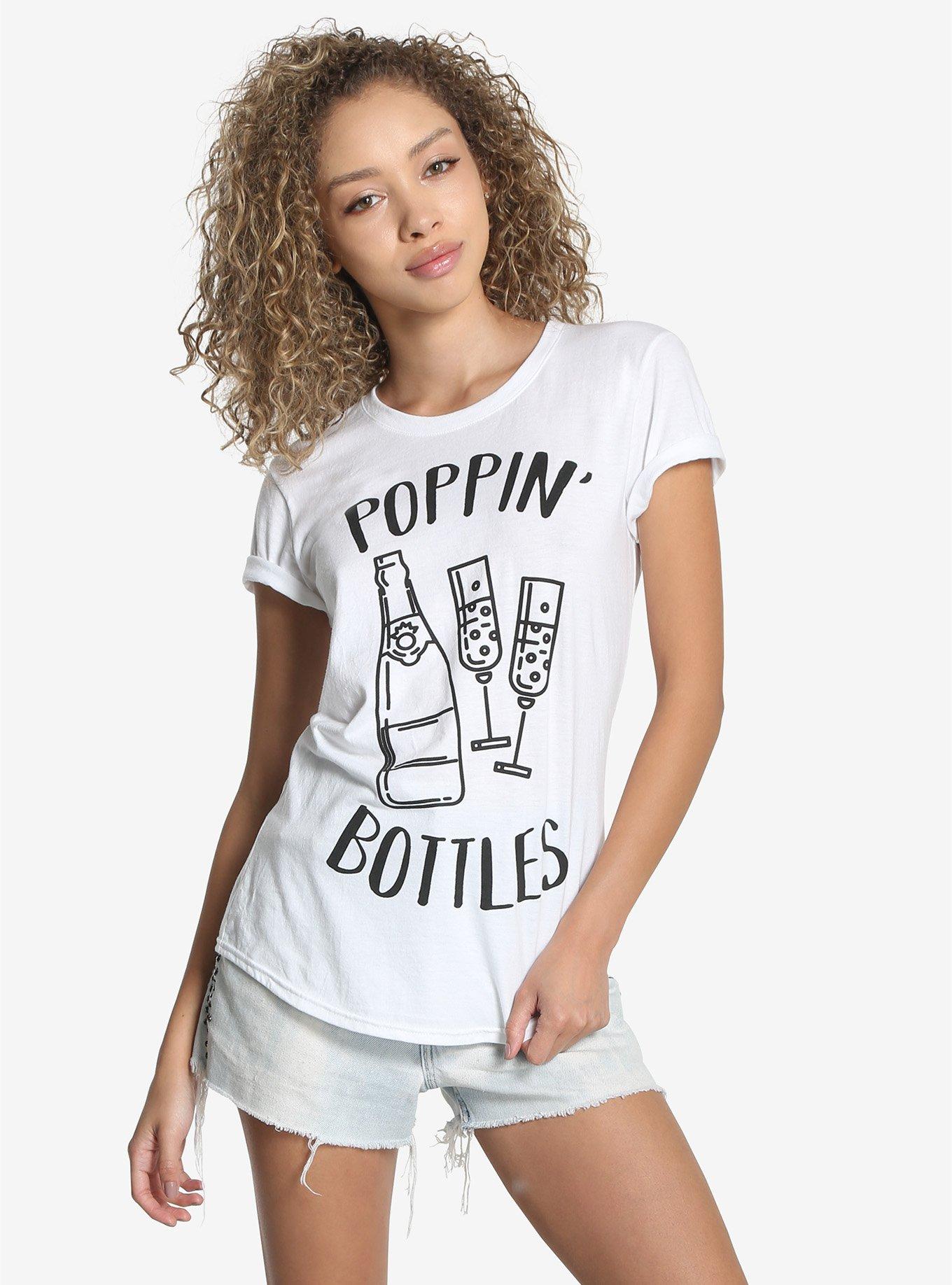 Poppin' Bottles Womens Tee, WHITE, hi-res