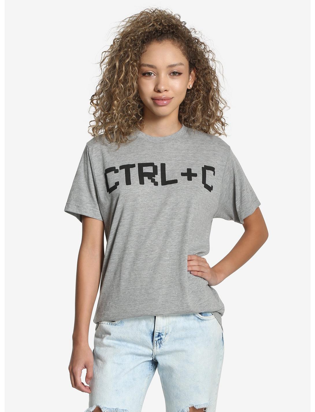 CTRL + C Unisex T-Shirt, GREY, hi-res