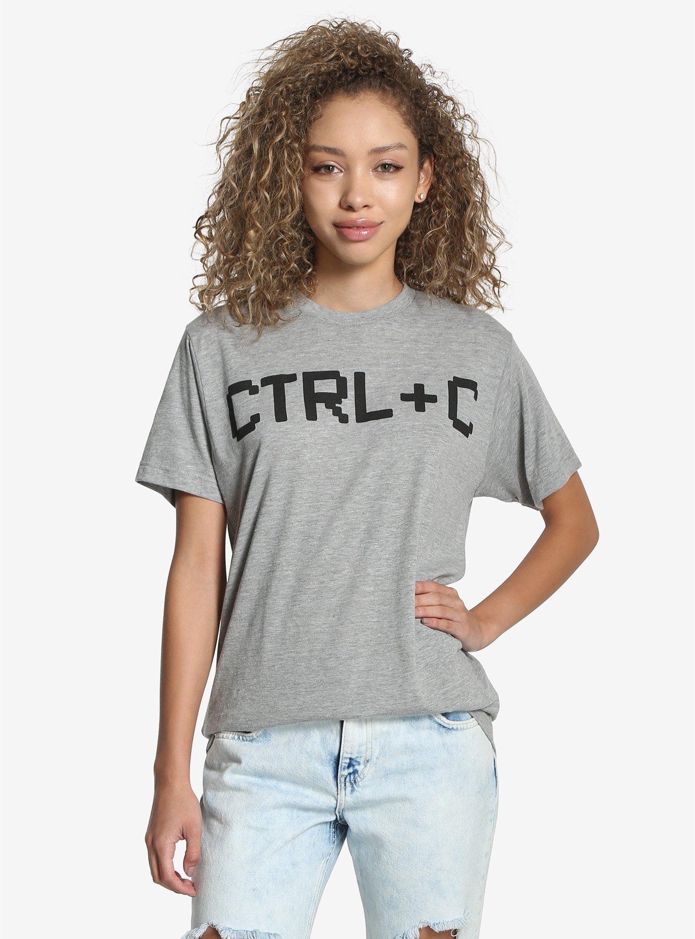 CTRL + C Unisex T-Shirt, GREY, hi-res