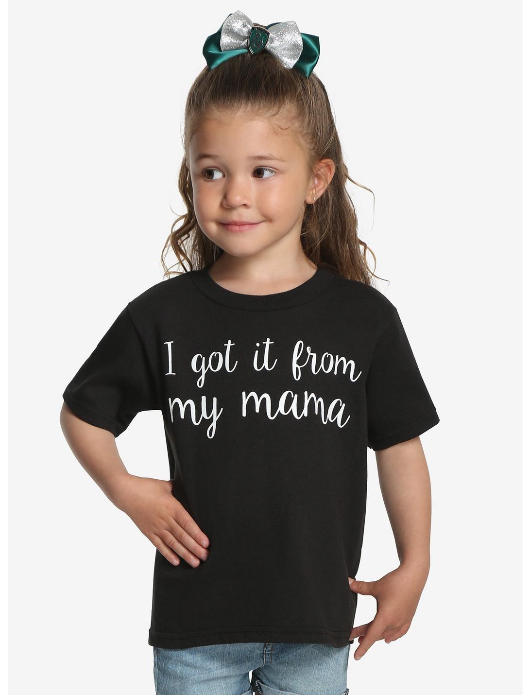 I Got It From My Mama Toddler Tee, BLACK, hi-res