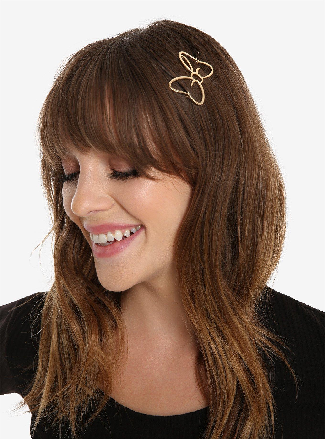 Love And Madness Disney Minnie Mouse Metal Hair Clip Set, , hi-res