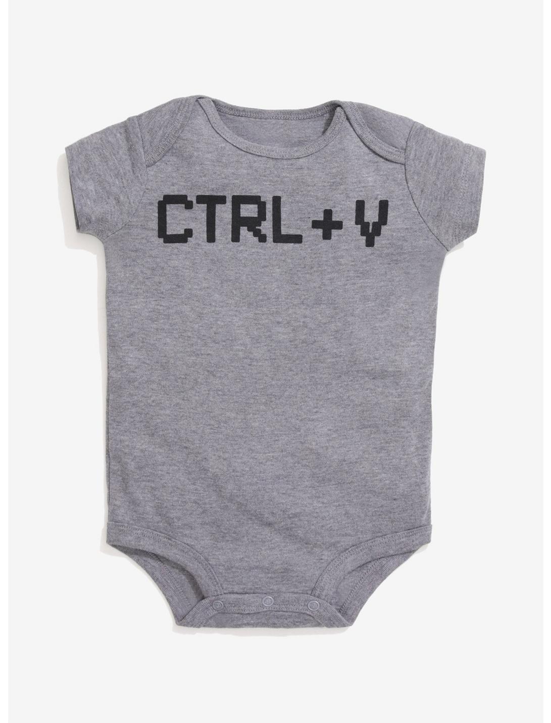 CTRL + V Baby Bodysuit, GREY, hi-res