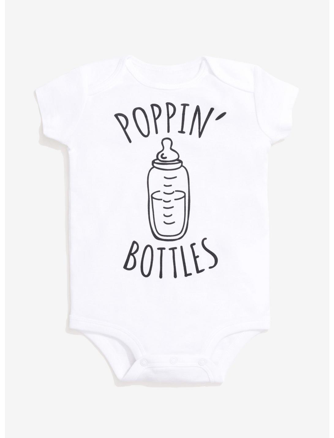Poppin' Bottles Baby Bodysuit, WHITE, hi-res