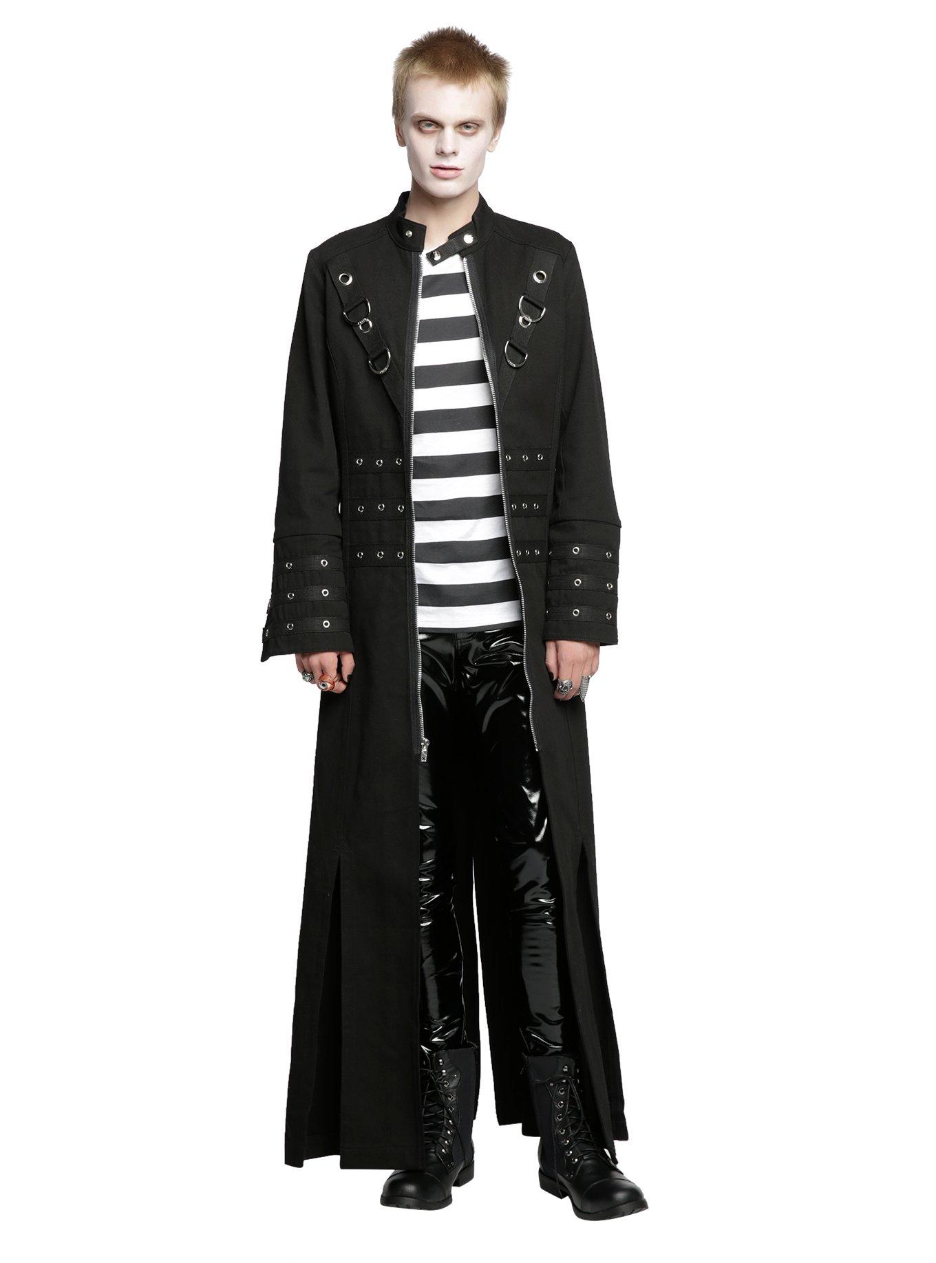 Tripp Black Metal Hardware Trench Coat, BLACK, hi-res