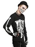 Skeleton Glow-In-The-Dark Long-Sleeve T-Shirt, BLACK, hi-res