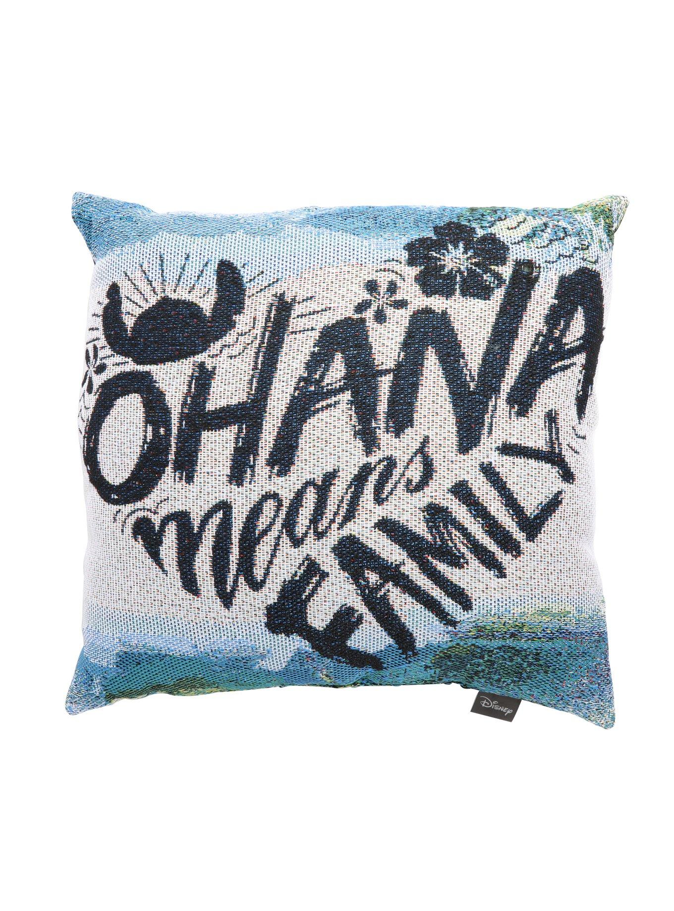 Disney Lilo & Stitch Ohana Means Family Woven Tapestry Pillow, , hi-res