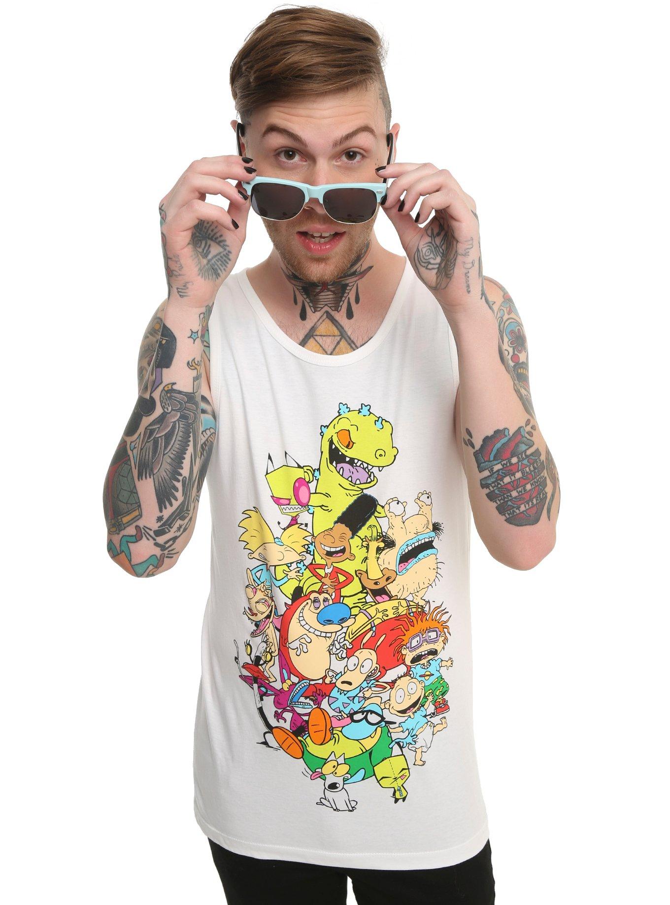 Nickelodeon Retro Characters Tank Top, WHITE, hi-res